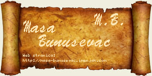Maša Bunuševac vizit kartica